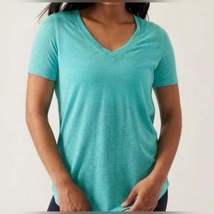 Athleta Gulf Green Breezy Top Short Sleeve T-shirt